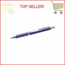 PENTEL EnerGel Alloy RT Retractable Liquid Gel Pen.7mm, Blue Barrel, Black Ink 