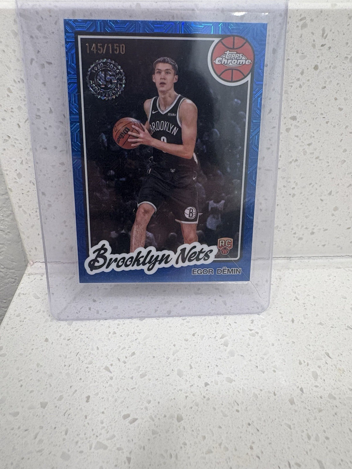 2025-26 Topps Chrome Basketball Blue Mojo Refractor Egor Demin TC-ED 145/150