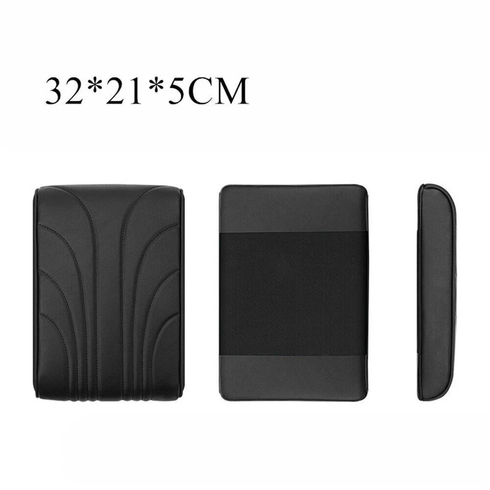 PU Leather Car Armrest Cushion Cover Center Console Arm Rest Pad Protection Mat - Imagem 2 de 4