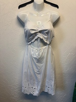 OYSHO White Cut Out Broderie Anglaise Summer Dress Strappy Mini Dress M SKU 1194 | eBay OYSHO White Cut Out Broderie Anglaise Summer Dress Strappy Mini Dress M SKU 1194 | eBay