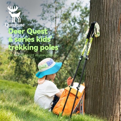 Qunature Children's Trekking Poles Ultralight 6061Aluminum Hiking Poles 51-100cm