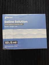 NEW Parrox Saline Solution 0.9 Sodium Chloride USP Preservative Free 50 x 5ml