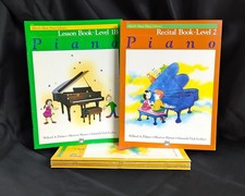 Lot Of 7 Music Books - Alfred's Basic Piano Library Technic Lesson Recital Hymn