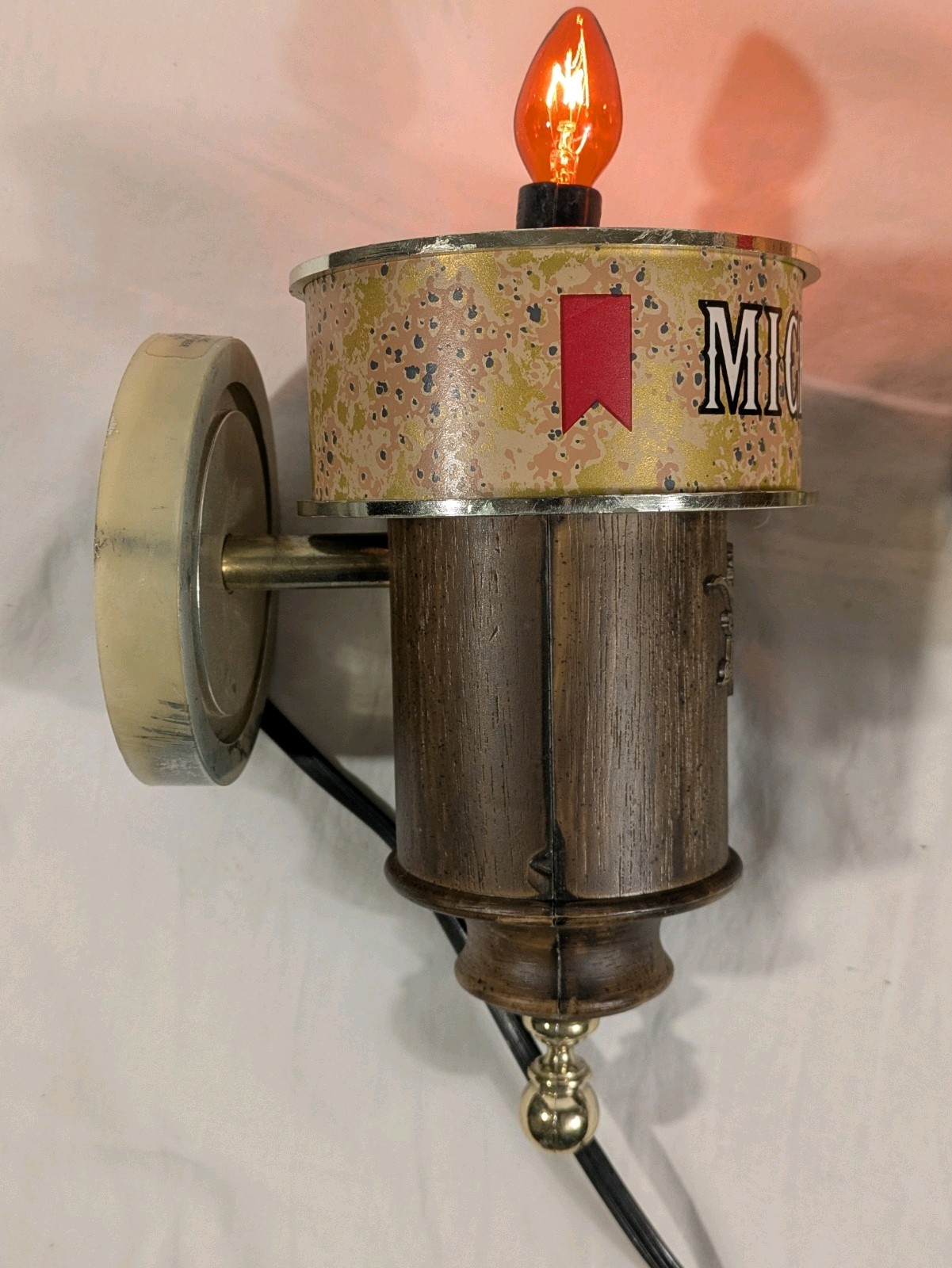  Vintage 1970's (3) Michelob Wall Sconces Bar Lights Tested Work *Read* 