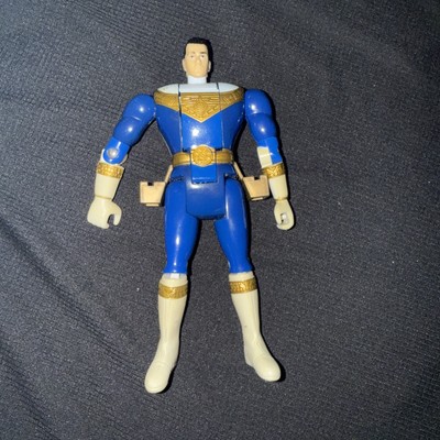 Power Rangers Zeo Action Figure Blue Ranger Flip Head w Vintage 1996 Loss