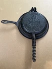 Griswold Cast Iron No. 8 Waffle Iron 886 885 w/ 975H Base HTF