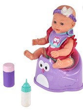 My Sweet Love Baby Doll 14" 5 Piece Set, Accessories Bottle Bib 3 years NEW