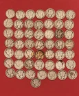 Full of Roll Mercury Dimes 90% Silver $5 Face Readable Dates
