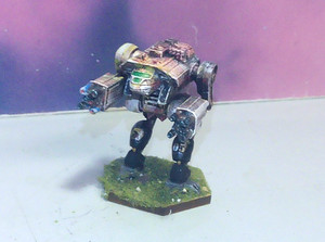 BATTLETECH DIRE WOLF MECH [CLAN HELL'S HORSES] (RAL PARTHA, METAL, PAINTED)