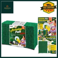 Powerful Non-Scratch Scouring Pads 5 Pack 3.9 x 5.9 Inch Green