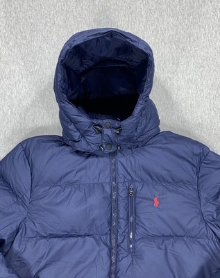 Polo Ralph Lauren Removable Hood Navy Down Full Zip Puffer Jacket