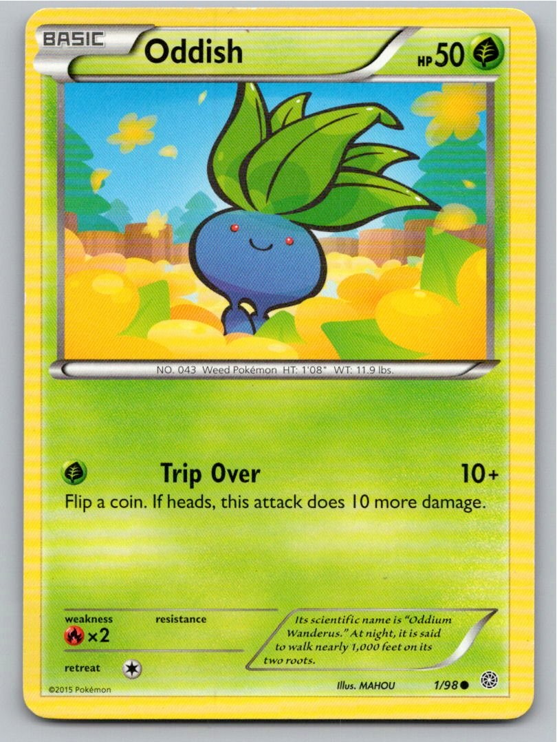 2015 POKEMON ODDISH ANCIENT ORIGINS 1/98 C LP A85913 FREE S&H