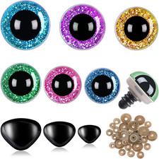 180 Pieces 10-20 Mm Large Safety Eyes and Nose with Washers for Amigurumi Stuffe