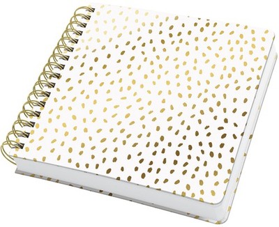 sigel Spiralbuch Jolie Inspire Square ''Golden Rain'' ca. DIN A5 quadratisch