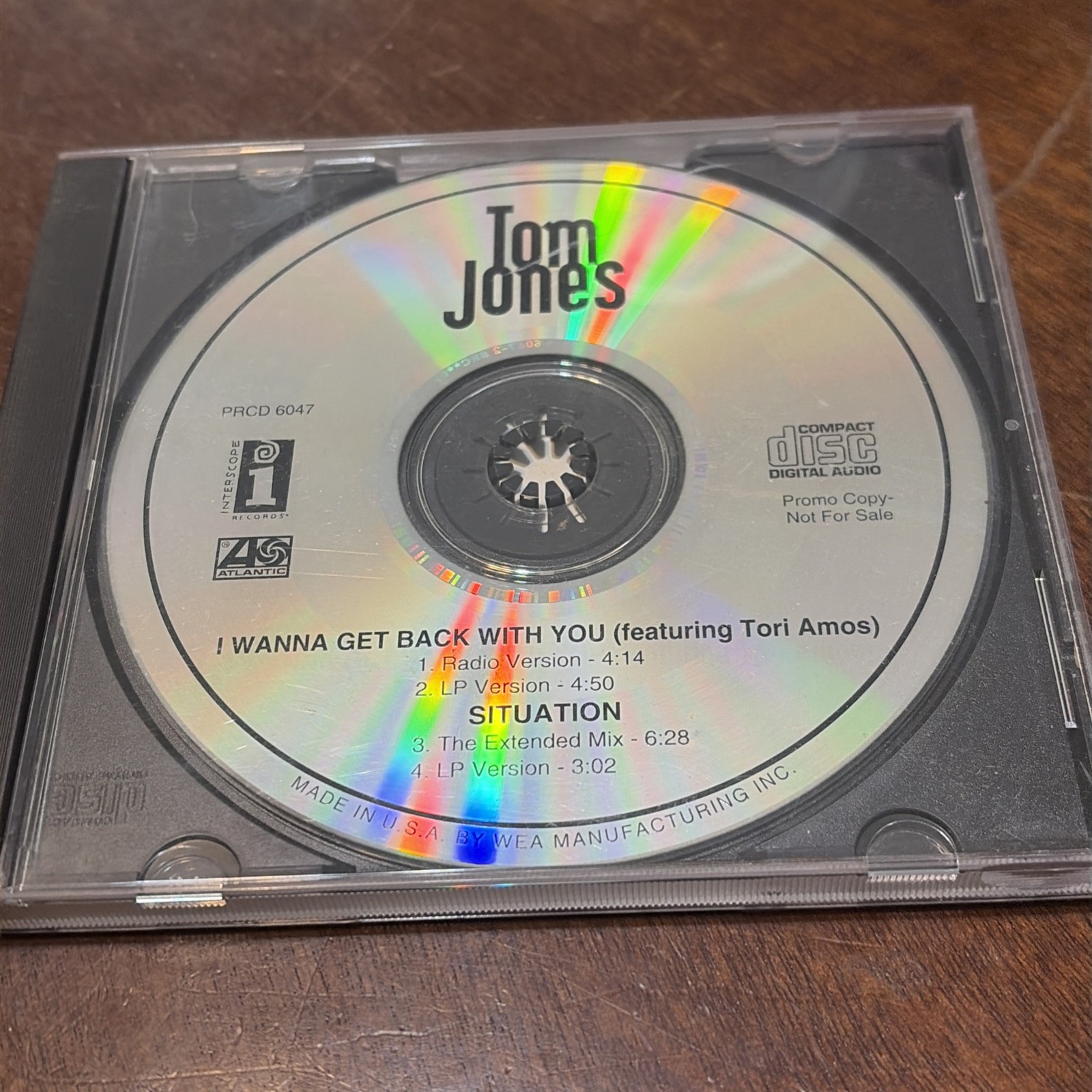 Tom Jones, I Wanna Get Back With You, Single, Promo, CD, 1994