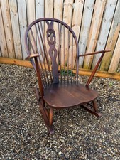 Ercol Grandfather Rocking Chair Model 316. Mid-Century Modern. Delivery Option