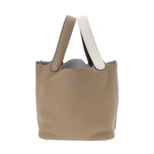 HERMES Picotin Lock PM Kazak 2 Taurillon Clemence New White/Beige Marfa/Maca...