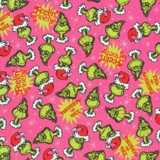 New Dr.Suess, How The Grinch Stole Christmas Fabric 1 yd BTY So Cute Fast Ship