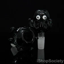 3" Octopus Slide Bowl 14mm Water Pipe Hookah Head Piece Thick Bowl BK