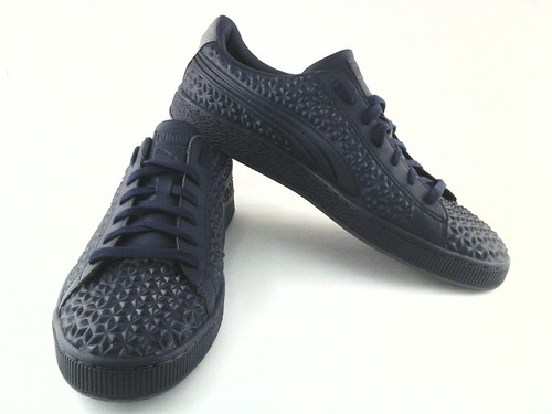 PUMA BASKET Sneakers Diamond STUD EMBOSSED Blue Casual Shoes US 13 EU 47 $110 - Picture 4 of 6