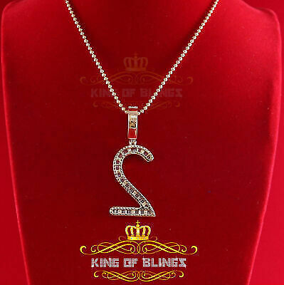 Yellow 925 Silver Baguette Numeric Number 2 Pendant 4.50ct Cubic Zirconia Stone - 第 3/12 張圖片