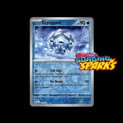 cryogonal pokemon card value Buy | Obsidian Flames Water Water Element Chain Look at the top 6 cards of your deck and attach any number of basic Energy cards you find there to your Pokémon in any way you like Cryogonal (Poke Ball Pattern) -