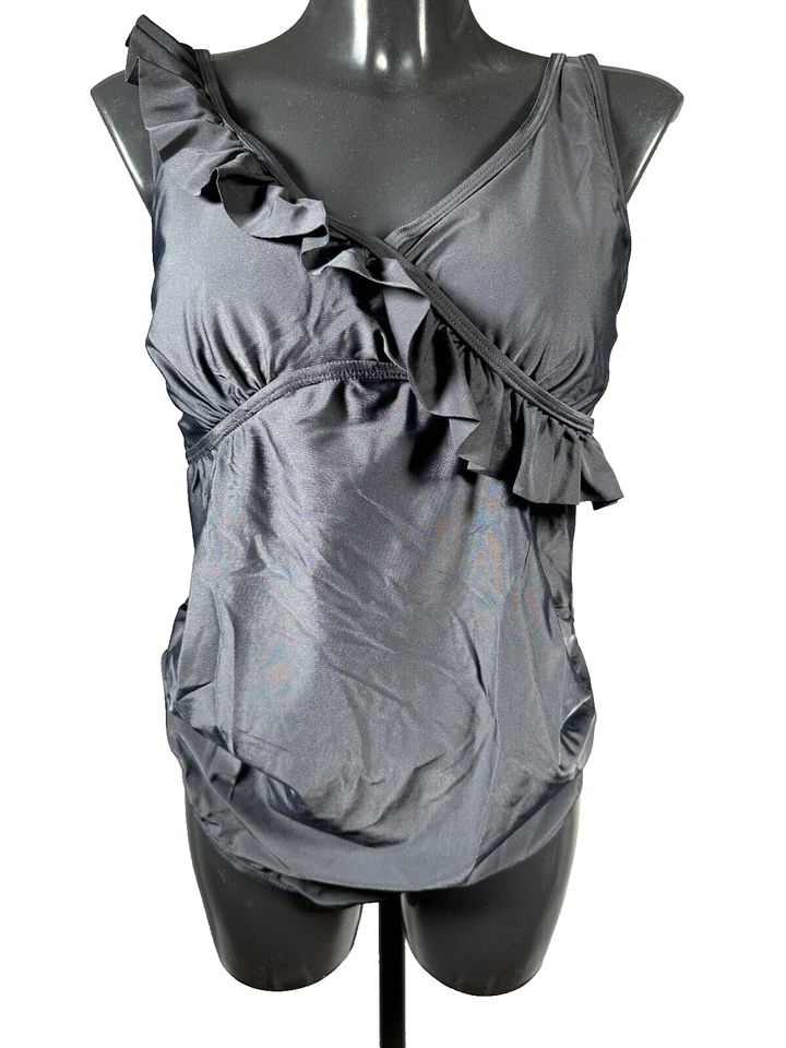 Bonprix Collection Umstandsbadeanzug Größen 36 bis 44 schwarz Bademode Rüschen - Bild 1 von 4