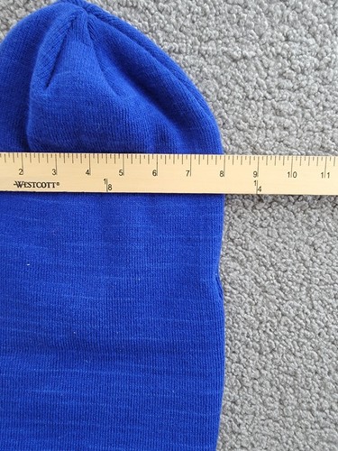 Calvin Klein Foldover-Cuff Double-Layered Beanie Women's One Size Blue Solid - Picture 5 of 15