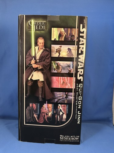 Sideshow Star Wars EXCLUSIVE Qui-Gon Jinn Jedi Master 2006 Complete MIB - Picture 2 of 9