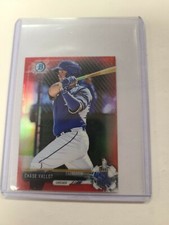 2017 BOWMAN CHROME PROSPECT MINI RED REFRACTOR PARALLEL CHASE VALLOT 04/10