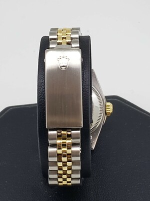 Rolex Ladies Datejust Oyster Gold Steel Diamond Dial Bezel  display picture 2