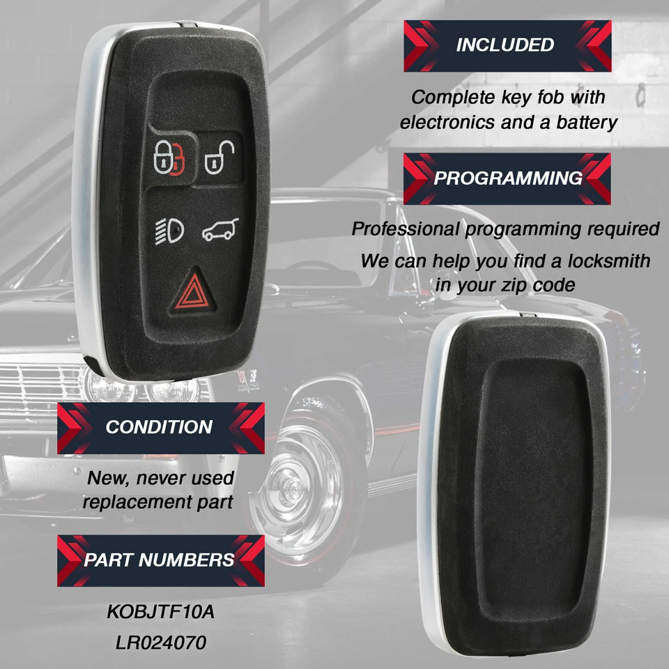 Key Fob for 2010 2011 2012 2013 2014 2015 Land Rover Range Rover (KOBJTF10A) Foto 4 de 4