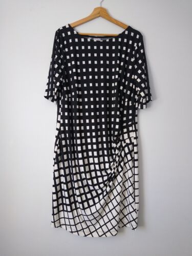 Bodyflirt Damska czarna sukienka z krótkim rękawem rozmiar 18/20 L plus size - Zdjęcie 1 z 6