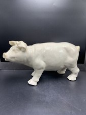 Ceramic Pig Farmhouse Decor Large Kitchen Decor White Pig