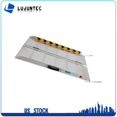 3 FT Aluminum Multi-Folding Wheelchair Scooter Mobility Ramp Portable 800 lbs