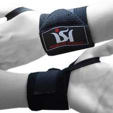 Weight Lifting Gym  Wrist Wraps Power Hand Support Bandage Training Straps pair 
