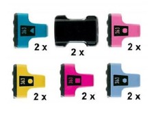 12 x Tinte für HP Photosmart 3110 3210 3310 C5180 C6180 C7280 wie Nr. 363 363XL