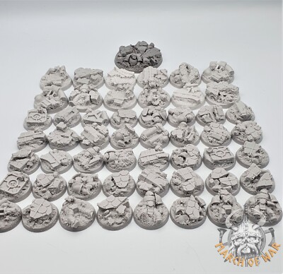 Sockel für Age of Darkness 53 Sockel 32mm 40mm 60mm Steinplattenschutt Lavagruinen
