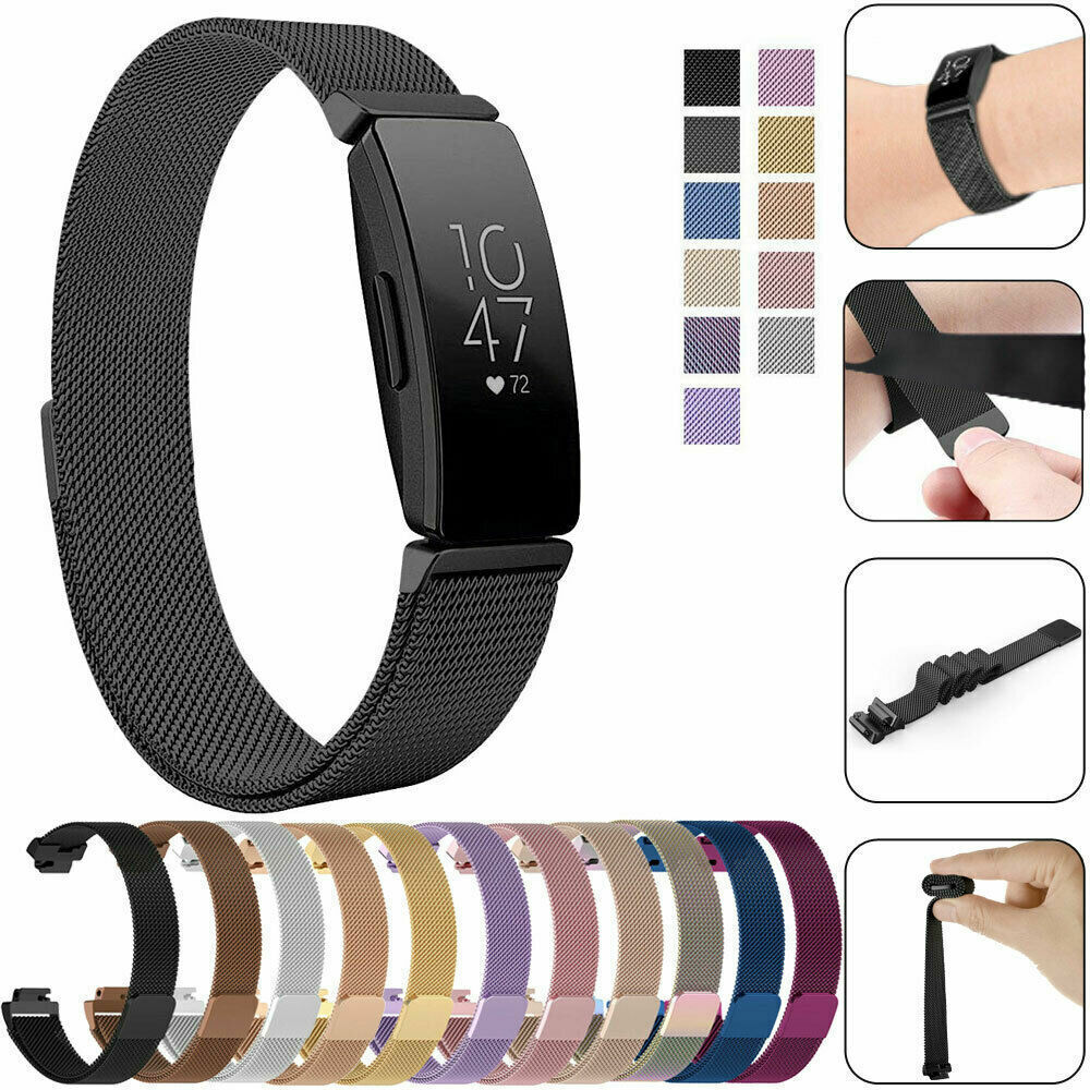 US For Fitbit Inspire HR Ace Fitness Milanese Mesh Magnetic Band  Strap