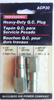 #ad #ad Devilbiss Air Power Quick Plug 1 4 Inch NPT Female ACP30 $8.99