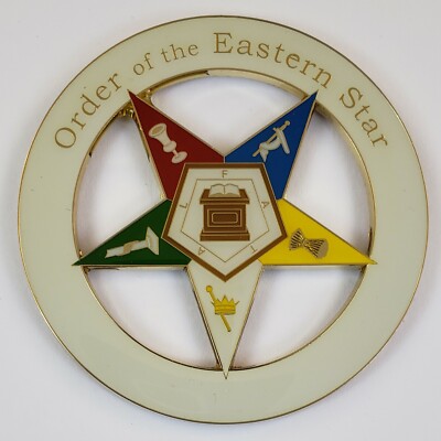 Auto Emblem OES Order of the Eastern Star Metal (SCA-1021) Freemason Mason