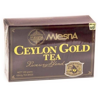 Mlesna BOPF Pure Ceylon Gold Tea 100 Tea Bags 200g Box