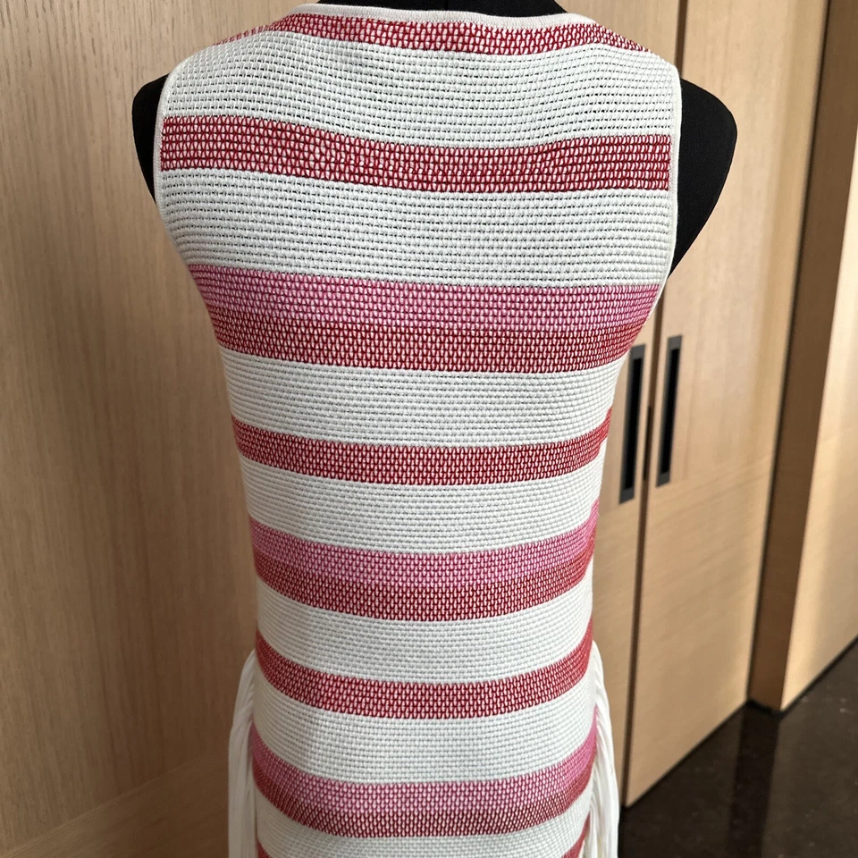 Vestido stella mccartney 42 punto rayas rojo y blanco Foto 4 de 4