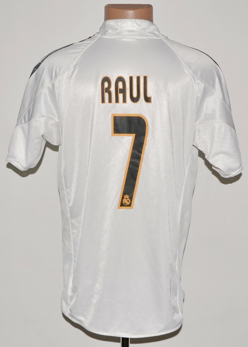 REAL MADRID SPAIN 2004/2005 HOME FOOTBALL SHIRT RAUL #7 SIZE M