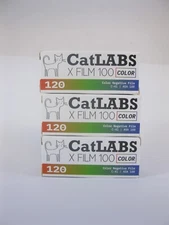 Three Rolls NEW Catlabs X Film 100 Color 120 Medium Format Cat Labs 11/2025 Date