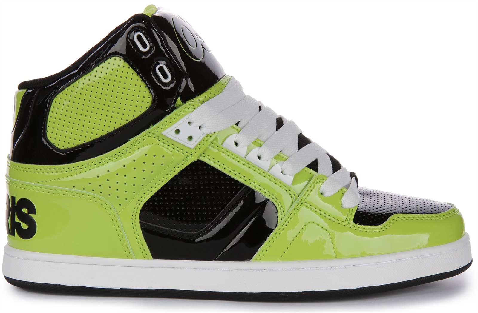 Osiris Nyc 83 CLK High Top Skate Shoe Trainers Lime Green Mens UK 6