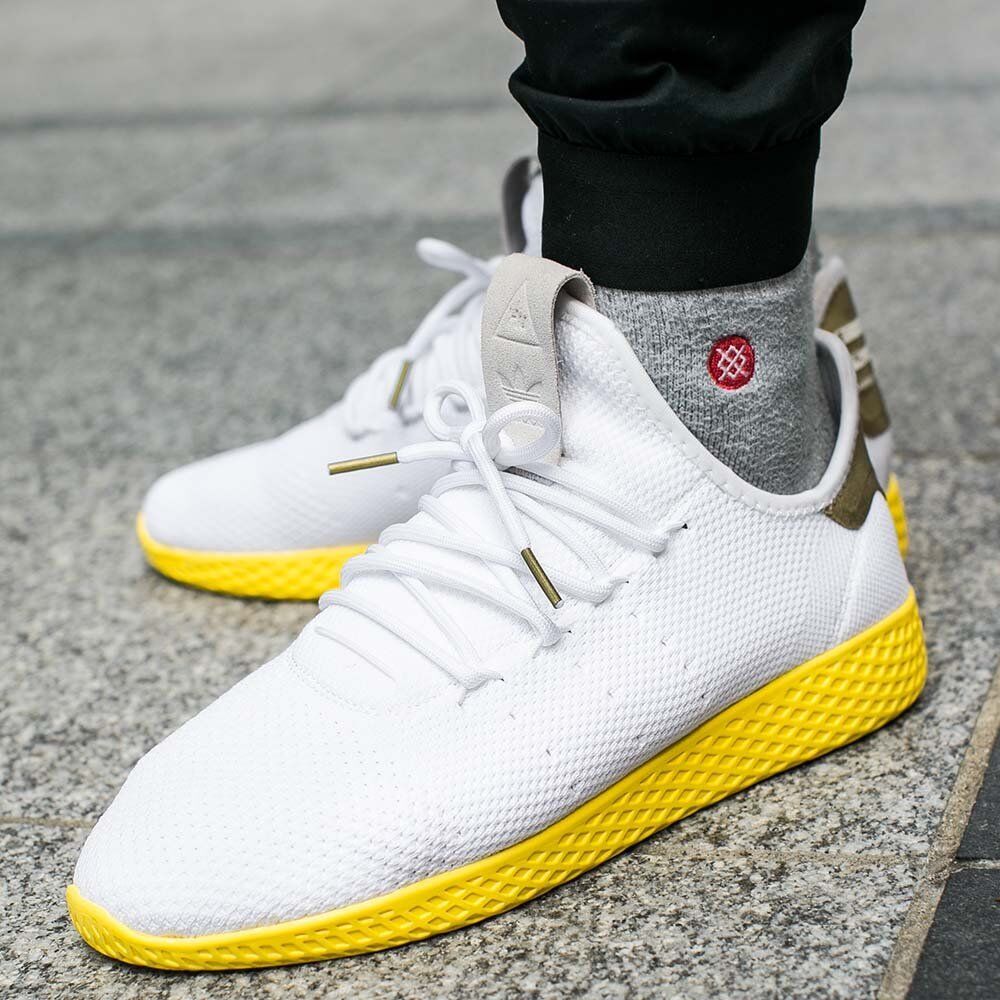 Adidas Pharrell Tennis HU PK Primeknit White Yellow BY2674 Size 11. nmd  yeezy | eBay