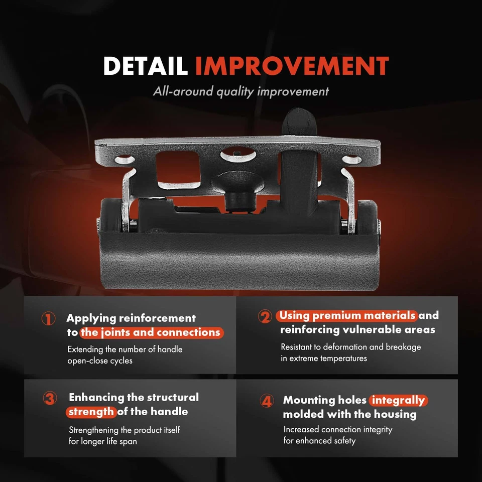 Manija de puerta interior de pasajero trasero para Ford E-150 E-250 E-350 E-450 Econoline Foto 3 de 4