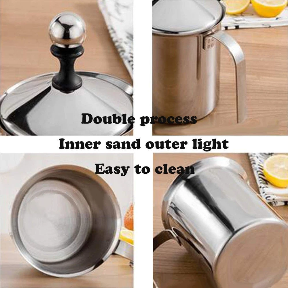 Milk Frother,  Stainless Steel Manual Milk Foamer, Handheld Coffee Milk Frothing