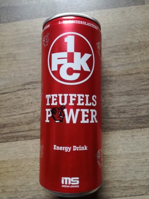 1 Volle Energy Drink Dose 250ml 1FCK Kaiserslautern Teufel Full Can Fan Fußball 